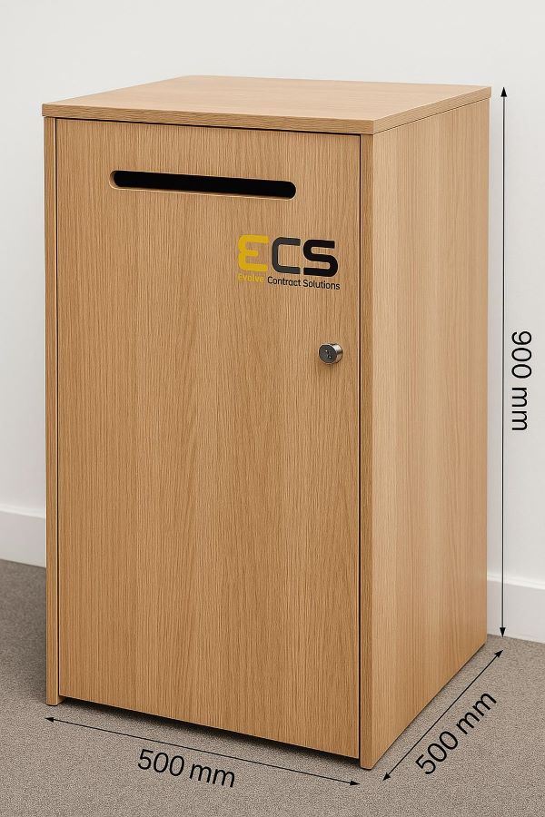 Wooden box with dimension