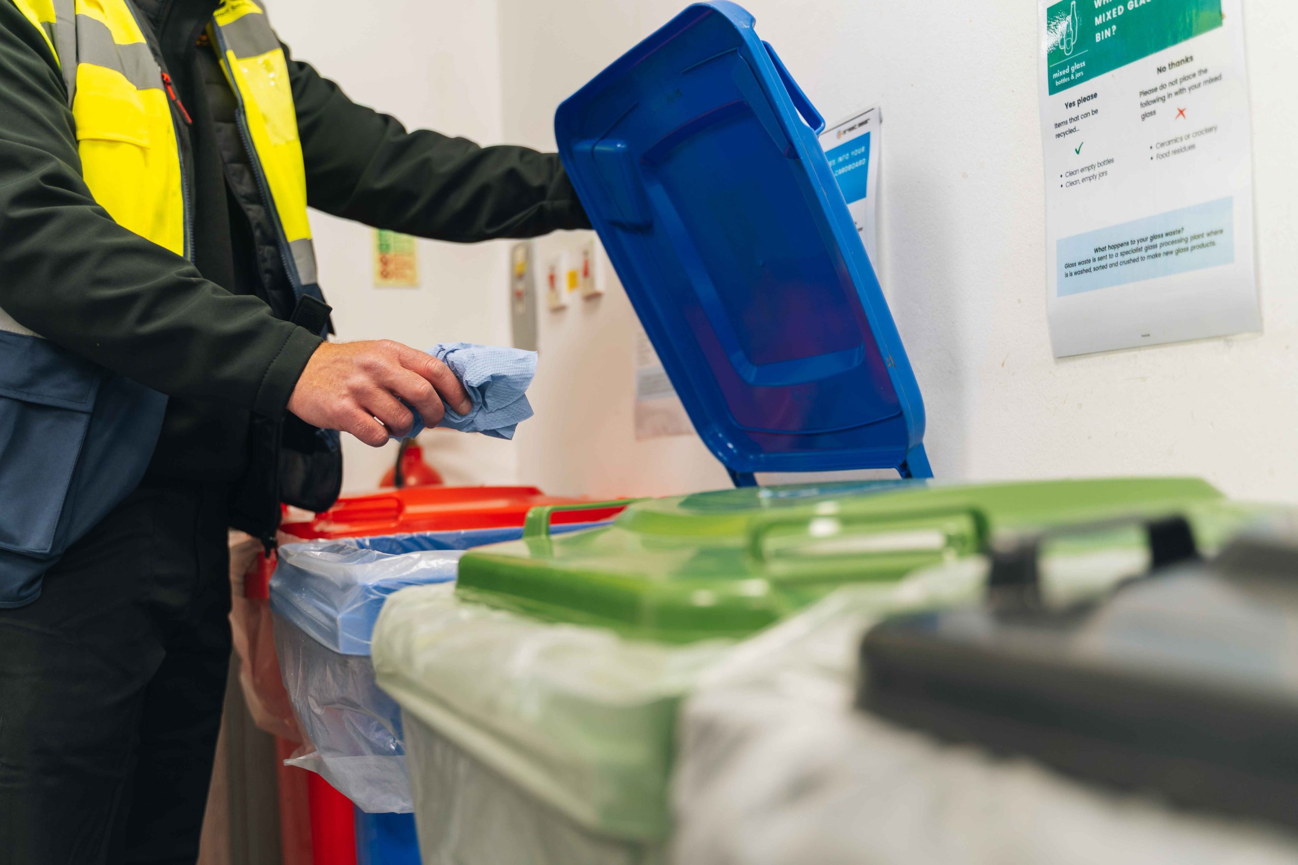 Waste disposal in bins